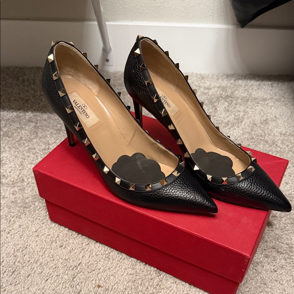Valentino Garavani Black Studded Heels